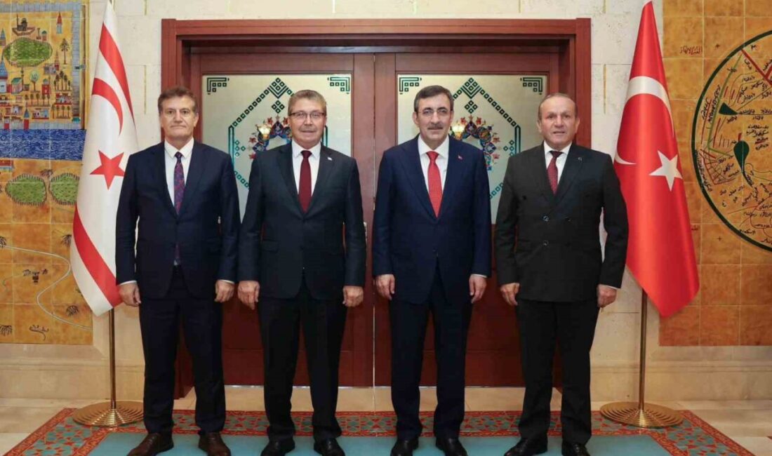 Cumhurbaşkanı Yardımcısı Cevdet Yılmaz, Kuzey Kıbrıs Türk Cumhuriyeti (KKTC) Başbakanı