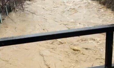 Kayseri’nin Develi ilçesinde aşırı yağışların neden olduğu sel suları nedeniyle