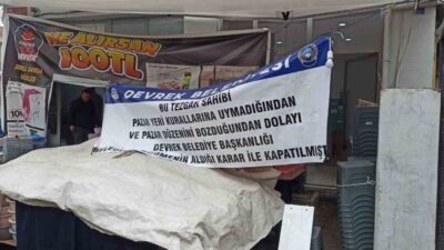 Zonguldak’ın Devrek İlçesinde Devrek Belediye Zabıta Müdürlüğü ekipleri tarafından Pazar