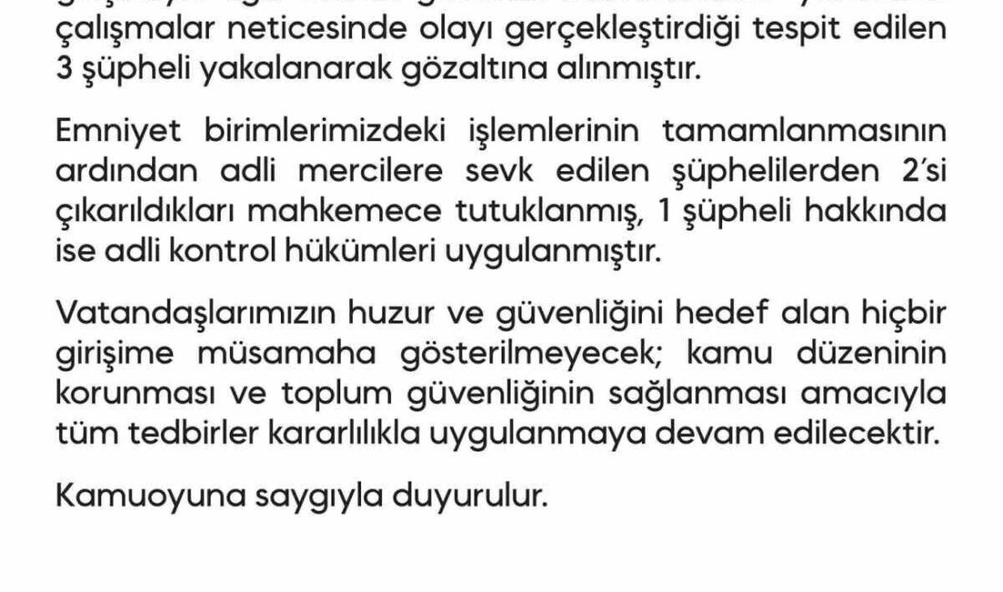 Diyarbakır Emniyet Müdürlüğüne EYP’li saldırı girişiminde 3 şahsın gözaltına alındı.