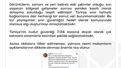 Cumhurbaşkanlığı İletişim Başkanlığı Dezenformasyonla Mücadele Merkezi (DMM) tarafından yapılan açıklamada,