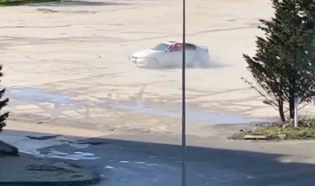 Tekirdağ’ın Kapaklı ilçesinde plakası kapatılarak drift yapılan otomobilin sürücüsüne 58