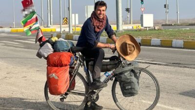 Yeni Zelanda’dan başladığı bisikletli dünya turunda binlerce kilometreyi geride bırakan