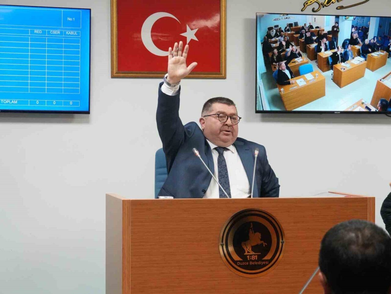 Düzce Belediye Meclisi, şubat ayı birinci birleşimi Meclis Başkan Vekili