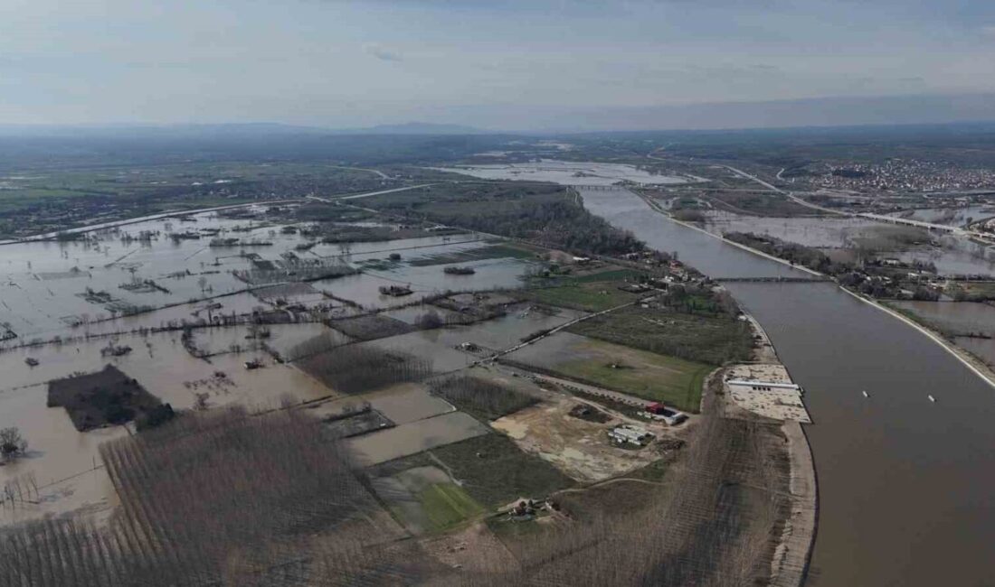 Edirne’de etkili olan yağışlar ve Bulgaristan’daki barajlardan bırakılan sular nedeniyle