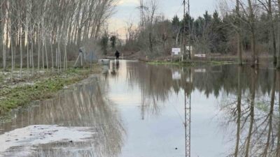 Edirne’de Tunca ve Meriç nehirlerinde dün başlayan su debisindeki düşüş