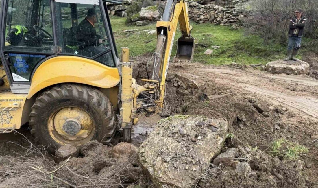 Aydın’ın Yenipazar ilçesinde etkili olan yağışların ardından kapanan bağ ve