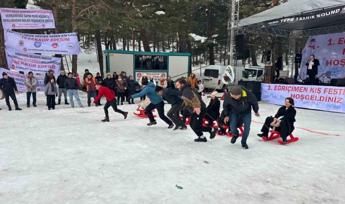 Sivas’ın Karadeniz’e açılan kapısı Eğriçimen Yaylası’nda düzenlenen kış festivali renkli