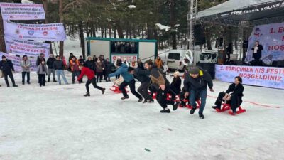 Sivas’ın Karadeniz’e açılan kapısı Eğriçimen Yaylası’nda düzenlenen kış festivali renkli