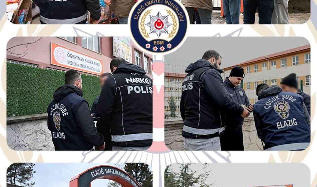 Elazığ’da polis ekipleri tarafından yapılan çalışmada, 223 okul önü ve
