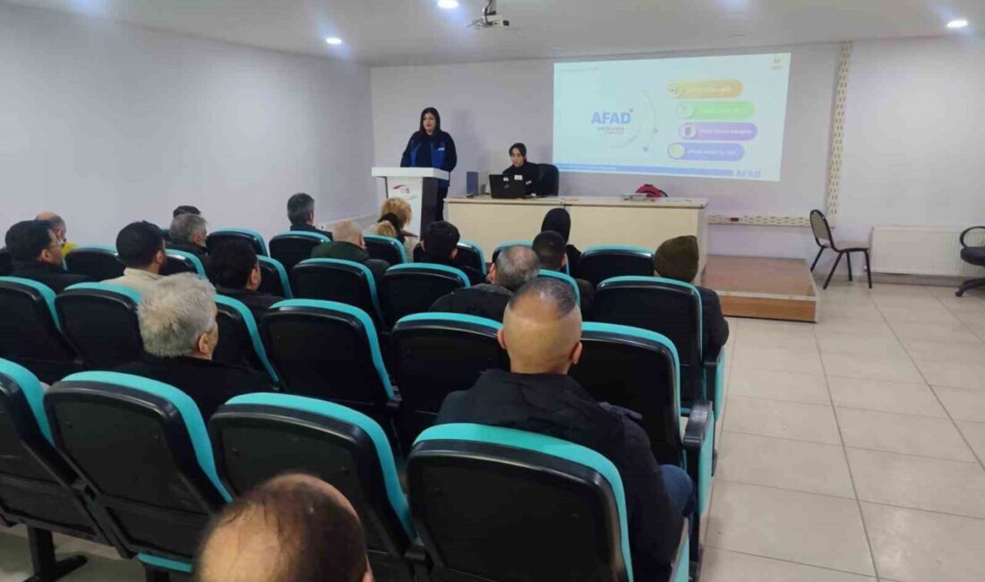 Elazığ’da Denetimli Serbestlik Müdürlüğü personeline yönelik afet farkındalık eğitimi gerçekleştirildi.