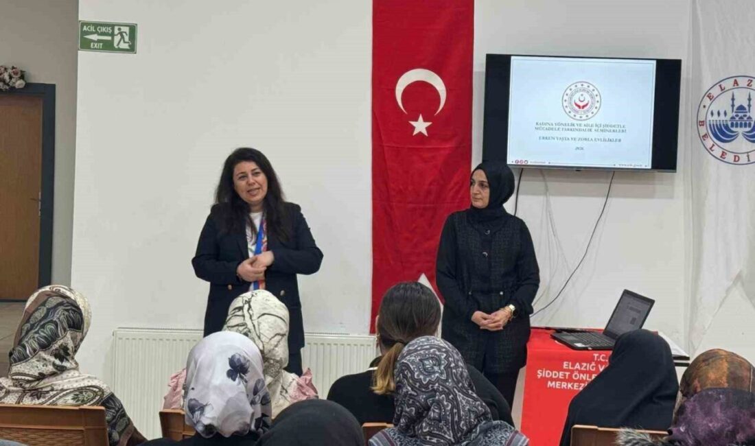 Elazığ’da kurumların ortak çalışması ile kadına yönelik şiddetle mücadele eğitimi