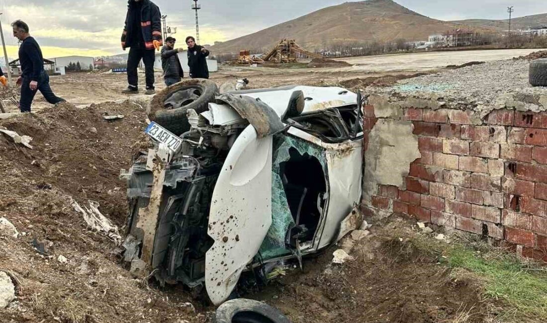 Elazığ’ın Kovancılar ilçesinde sürücüsünün direksiyon hakimiyetini kaybettiği otomobil aydınlatma direğine