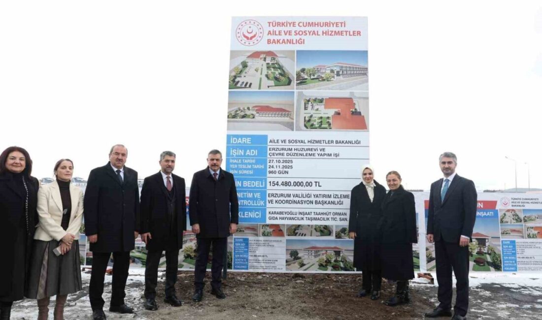 Aile ve Sosyal Hizmetler Bakanı Mahinur Özdemir Göktaş, Erzurum’da huzurevi