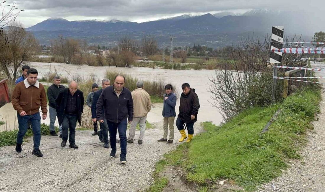 Muğla’nın Seydikemer ilçesinde şiddetli yağış sonrası Eşen Çayı’nın taşmasıyla tarım