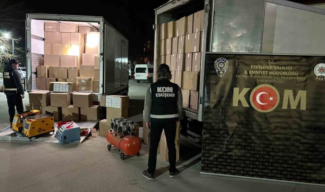 Eskişehir’de polisin operasyonu sonucu 5 milyon 800 bin adet bandrolsüz