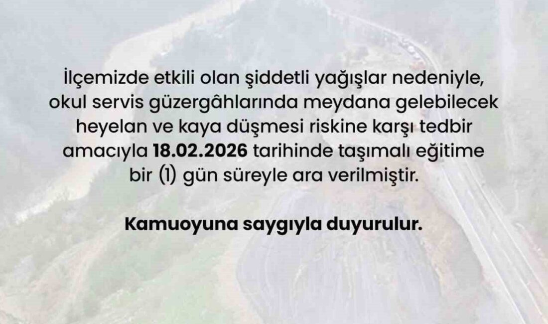 Adana’nın Feke ilçesinde şiddetli yağışlar nedeniyle taşımalı eğitime 1 gün