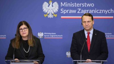 Filistin Dışişleri Bakanı Varsen Aghabekian Shahin, Polonya Dışişleri Bakanı Radoslaw