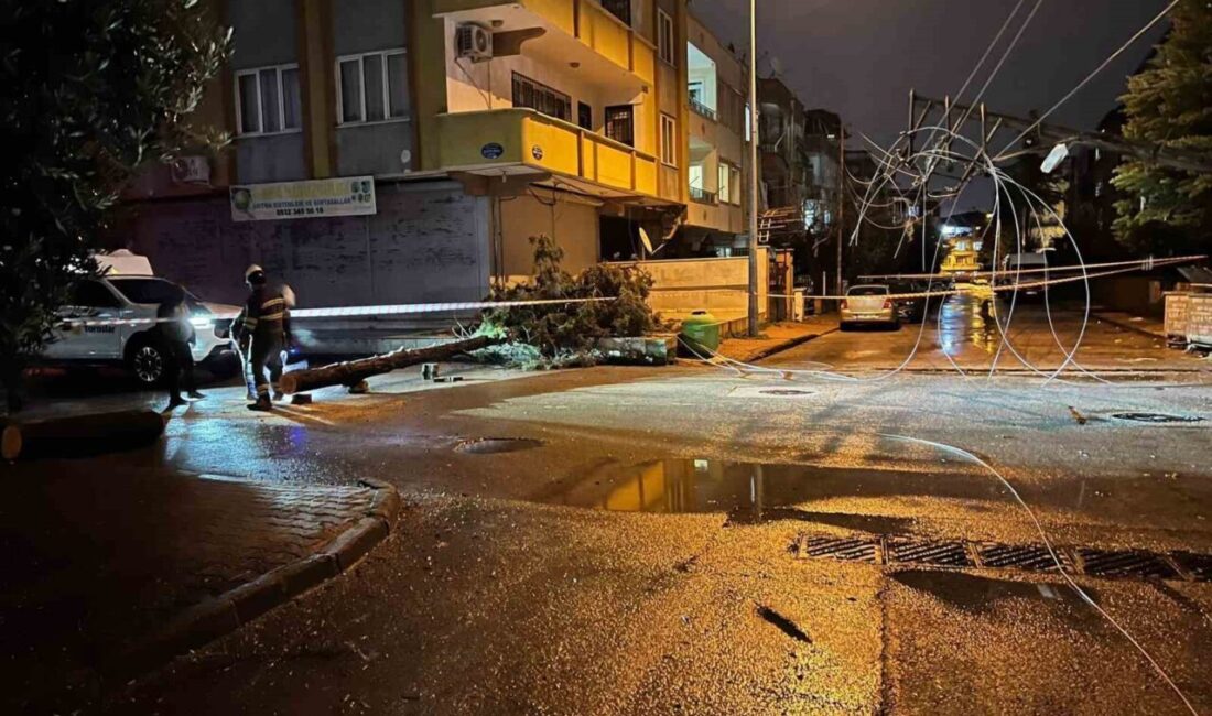 Gaziantep’te dün etkili olan şiddetli fırtına ve yoğun yağışlar hayatı