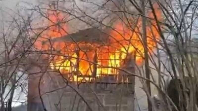 Giresun’un merkeze bağlı Camili köyünde, bugün öğle saatlerinde ahşap bir