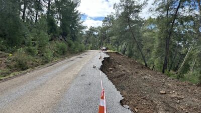 Muğla’nın Ortaca ilçesinde yağışlar sonrası Gökbel Mahallesi Kışla mevkii ile