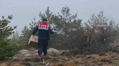 Yozgat’ta HAYDİ ekipleri doğadaki canlılar için yem bırakarak çevre kontrolleri