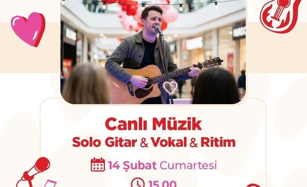 İnegöl AVM, Sevgililer Günü’nü 14 Şubat’ta gerçekleşecek canlı müzik etkinliği