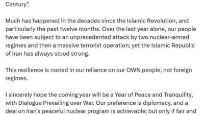 İran Dışişleri Bakanı Abbas Arakçi, İslam Devrimi’nin 47’nci yıldönümünün coşkuyla