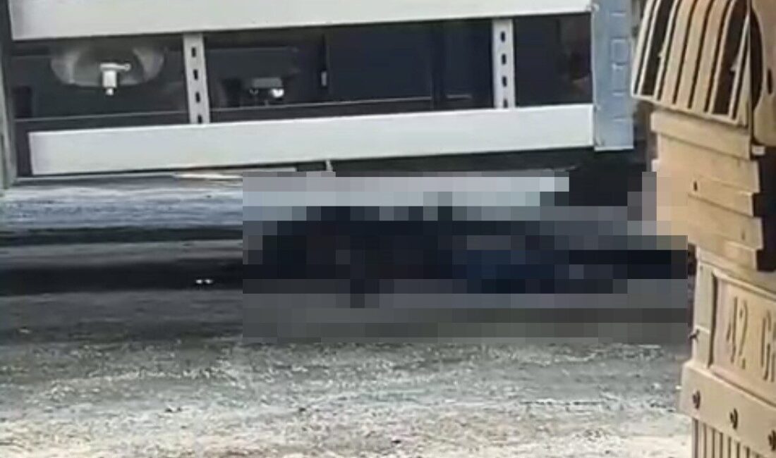 İzmir’in Menemen ilçesindeki bir depoda geri manevra yapan tırın altında