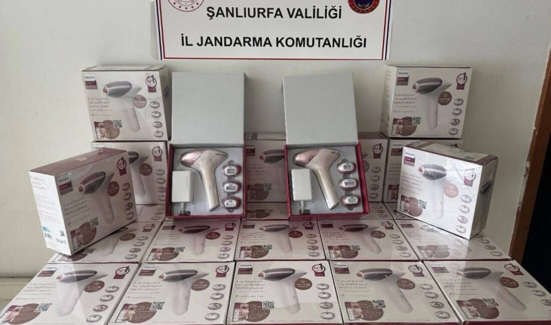 Şanlıurfa’da jandarma tarafından gerçekleştirilen operasyonda 40 adet gümrük kaçağı epilasyon