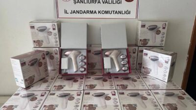 Şanlıurfa’da jandarma tarafından gerçekleştirilen operasyonda 40 adet gümrük kaçağı epilasyon