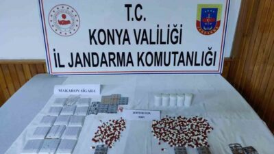 Konya’da jandarma ekiplerince uyuşturucu tacirlerine yönelik sürdürülen çalışmalarda ocak ayı