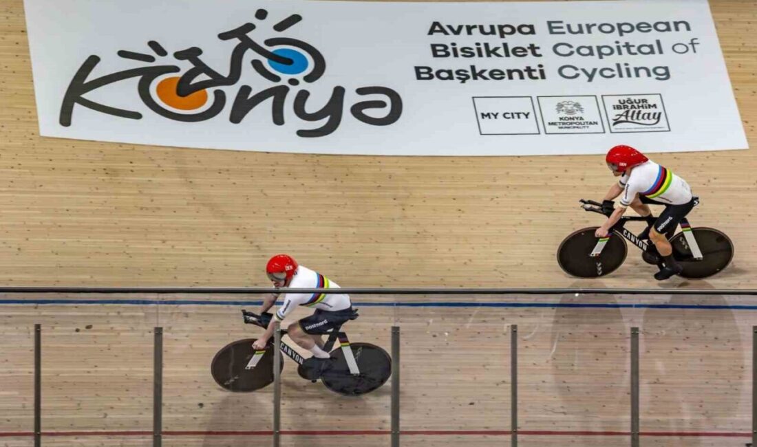 Konya Olimpik Velodromu’nda düzenlenen 2026 UEC Avrupa Pist Bisikleti Şampiyonası’nın
