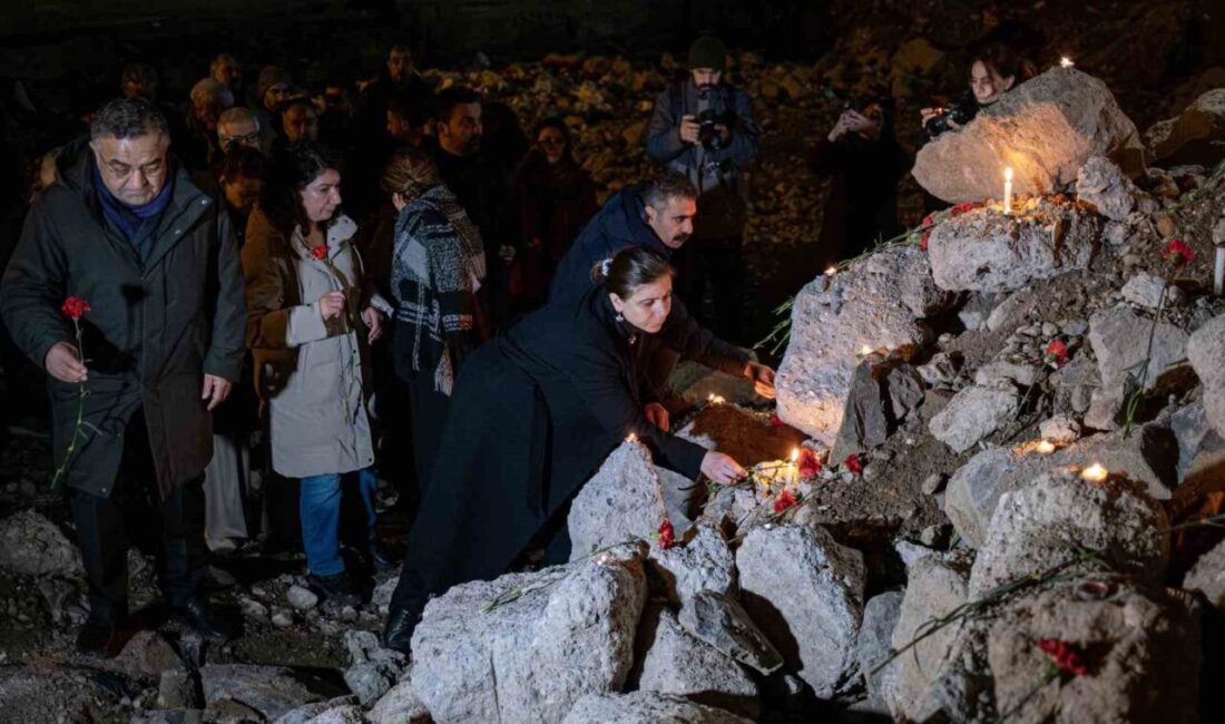 Diyarbakır Büyükşehir Belediye Başkanı Serra Bucak ve beraberindekiler, 6 Şubat