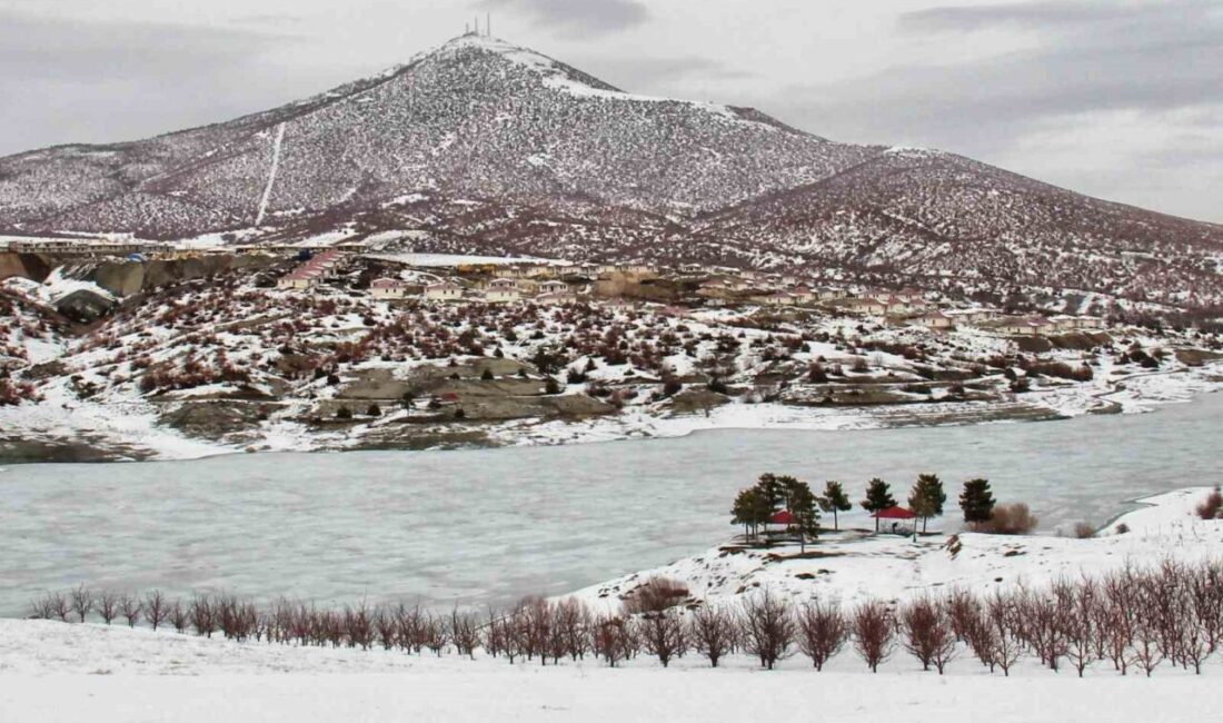 Kahramanmaraş’ın Göksun içesinde soğuk havanın etkisiyle baraj ve göletler buz
