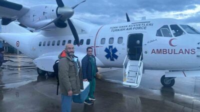 Milli Savunma Bakanlığı (MSB), Hava Kuvvetleri Komutanlığına ait ambulans uçağın,