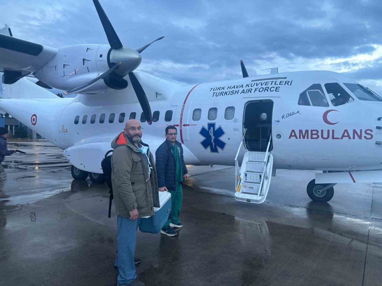 Milli Savunma Bakanlığı (MSB), Hava Kuvvetleri Komutanlığına ait ambulans uçağın,