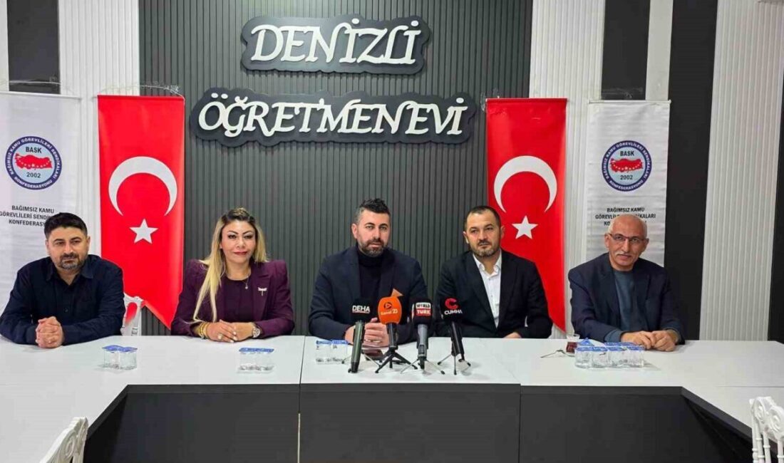 Denizli’de sendika üyeleriyle buluşan Bağımsız Kamu Görevlileri Sendikaları Konfederasyonu (BASK)