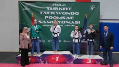 Ankara’da düzenlenen Türkiye Taekwondo Şampiyonası’nda rekor puanla 20.’nci kez kürsünün