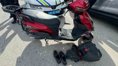 Karaman’da otomobil ile çarpışan elektrikli bisikletteki yabancı uyruklu sürücü ve