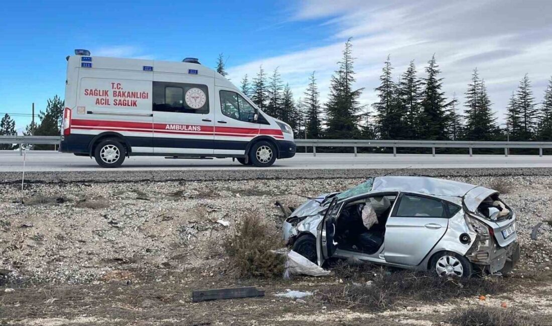 Karaman’da kontrolden çıkan otomobilin şarampole takla atması sonucu sürücüsü yaralandı.
