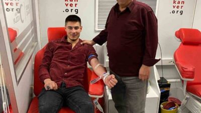 Konya’nın Karapınar ilçesinde Kızılay tarafından düzenlenen kan bağışı kampanyasında 5