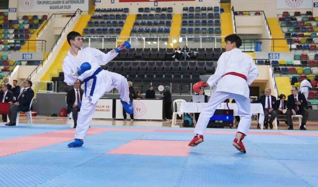 Balıkesir Şehit Turgut Solak Spor Salonu’nda düzenlenen Okul Sporları Karate
