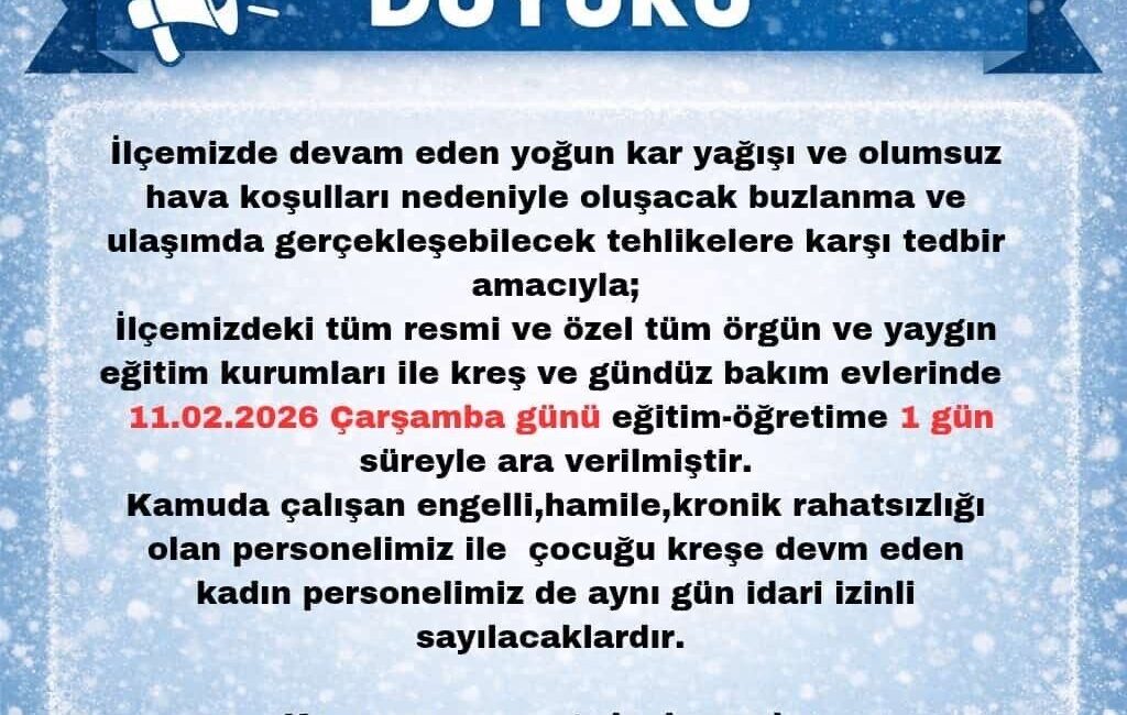 Bingöl’ün Karlıova ilçesinde yoğun kar yağışı ve olumsuz hava şartları