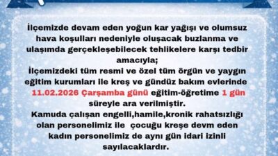 Bingöl’ün Karlıova ilçesinde yoğun kar yağışı ve olumsuz hava şartları