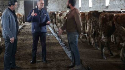 Kars Tarım ve Orman Müdürü Enver Aydın, Bayraktar Köyü’nde faaliyet