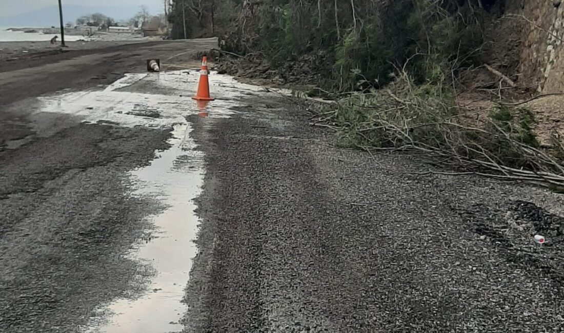 Kastamonu’nun Çatalzeytin ilçesinde meydana gelen heyelanda yamaçtan kopan toprak ve