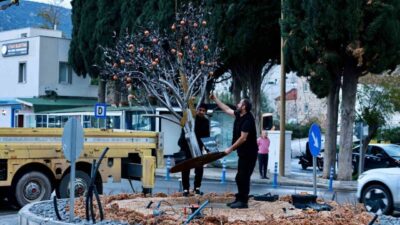 Muğla’nın Bodrum ilçesinde trafik yoğunluğunu azaltmaya yönelik başlatılan çalışmalardan biri