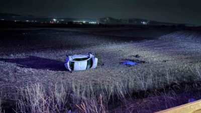 Kayseri-Malatya Karayolu’nda kontrolden çıkan otomobil şarampole yuvarlanırken, kazada 1 kişi