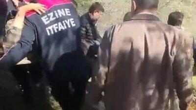 Çanakkale’nin Ezine ilçesinde traktörün altında kalan sürücü için Ezine Belediye